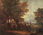 Thomas Gainsborough The Harvest Wagon oil painting artist